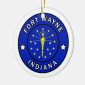 Fort Wayne Indiana Keramisch Ornament (Links)