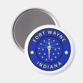 Fort Wayne Indiana Magneet (Voorkant / Achterkant)