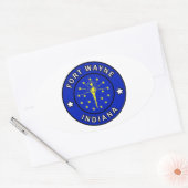 Fort Wayne Indiana Ovale Sticker (Envelop)