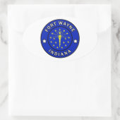 Fort Wayne Indiana Ovale Sticker (Tas)