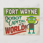 Fort Wayne Indiana Robot - Funny Briefkaart (Voorkant)