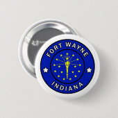 Fort Wayne Indiana Ronde Button 5,7 Cm (Voorkant /achterkant)