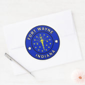 Fort Wayne Indiana Ronde Sticker (Envelop)