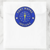 Fort Wayne Indiana Ronde Sticker (Tas)