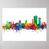 Fort Wayne Indiana Skyline Poster (Voorkant)