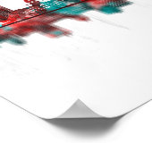 Fort Wayne Indiana Skyline Poster (Hoek)