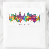 Fort Wayne Indiana Skyline Rechthoekige Sticker (Tas)