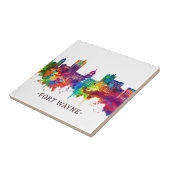 Fort Wayne Indiana Skyline Tegeltje (Zijkant)