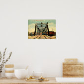 Fort Wayne, Indiana St Marys Bridge 1910 Poster (Keuken)