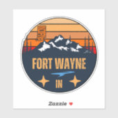 Fort Wayne, Indiana Sticker (Vel)