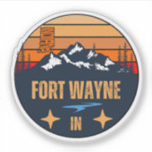 Fort Wayne, Indiana Sticker (Voorkant)
