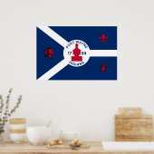 Fort Wayne, Indiana, Verenigde Staten vlag Poster (Keuken)