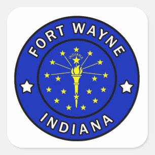 Fort Wayne Indiana Vierkante Sticker