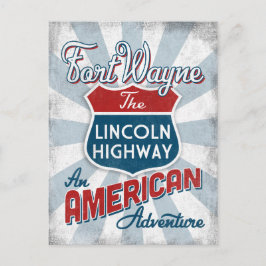 Fort Wayne Lincoln Highway America Indiana Briefkaart