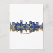 Fort Wayne Skyline Feestdagenkaart (Voorkant)