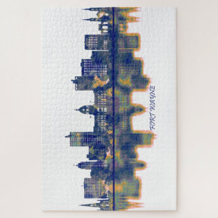 Fort Wayne Skyline Legpuzzel
