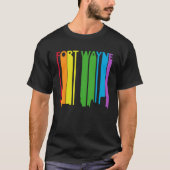 Fort Wayne Skyline LGBT Pride T-shirt (Voorkant)