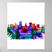 Fort Wayne Skyline Poster (Voorkant)