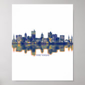 Fort Wayne Skyline Poster (Voorkant)