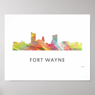 FORT WAYNE SKYLINE WB1 - POSTER