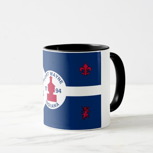 Fort Wayne vlag Mok (Voorkant rechts)