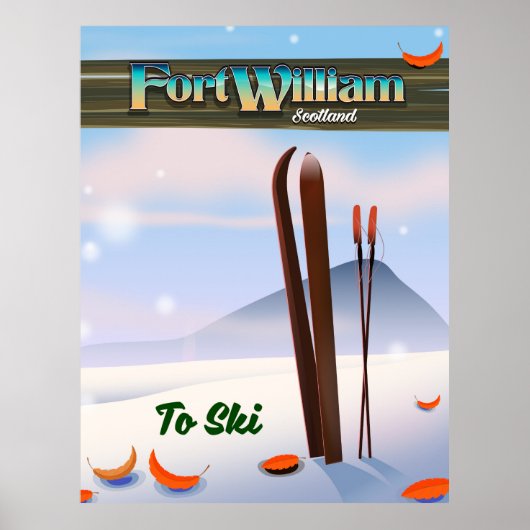 Fort William Scotland ski. Poster (Voorkant)