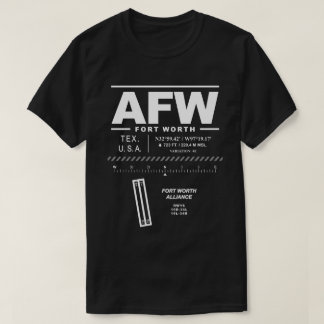 Fort Worth Alliance Airport AFW USAA T-shirt