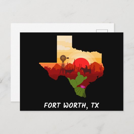 Fort Worth Briefkaart (Voorkant / Achterkant)