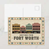  Fort Worth Briefkaart | Groeten (Voorkant / Achterkant)