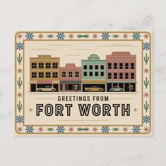  Fort Worth Briefkaart | Groeten (Voorkant)