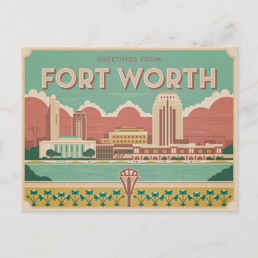 Fort Worth Briefkaart | Groeten (Voorkant)