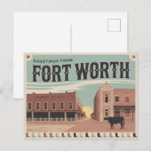  Fort Worth Briefkaart | Groeten (Voorkant / Achterkant)