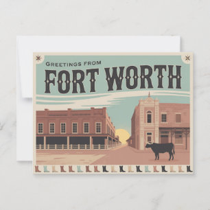  Fort Worth Briefkaart   Groeten