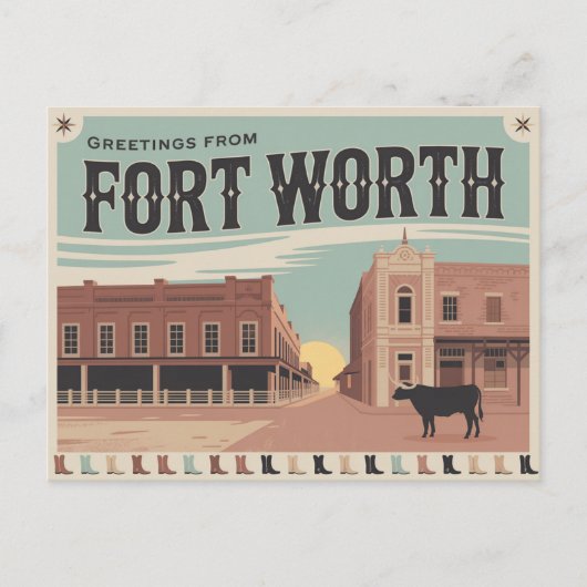  Fort Worth Briefkaart | Groeten (Voorkant)
