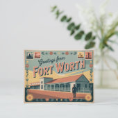  Fort Worth Briefkaart | Groeten (Staand voorkant)