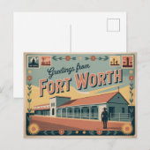  Fort Worth Briefkaart | Groeten (Voorkant / Achterkant)