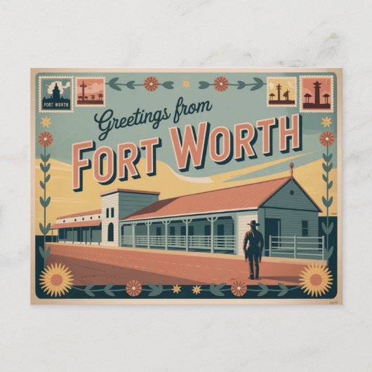  Fort Worth Briefkaart | Groeten (Voorkant)