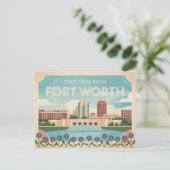  Fort Worth Briefkaart | Groeten (Staand voorkant)