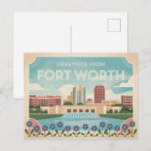  Fort Worth Briefkaart | Groeten (Voorkant / Achterkant)