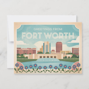  Fort Worth Briefkaart   Groeten