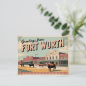  Fort Worth Briefkaart | Groeten (Staand voorkant)