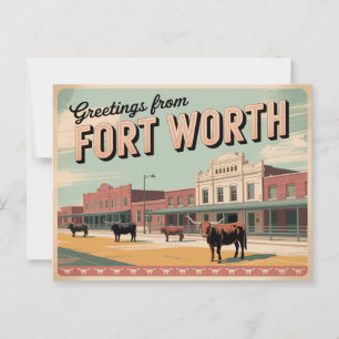  Fort Worth Briefkaart   Groeten