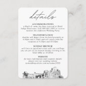 Fort Worth bruiloft kleine verticale details Informatiekaartje (Voorkant)