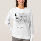 Fort Worth City Map T-shirt (Voorkant)