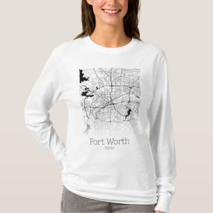 Fort Worth City Map T-shirt
