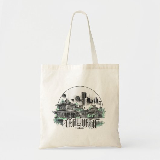 Fort Worth City Texas, Verenigde Staten Tote Bag (Voorkant)