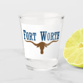 Fort Worth City vlag Shot Glas (Voorkant)