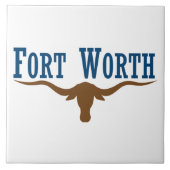 Fort Worth City vlag Tegeltje (Voorkant)