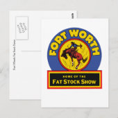 Fort Worth Fat Stock Show Briefkaart (Voorkant / Achterkant)