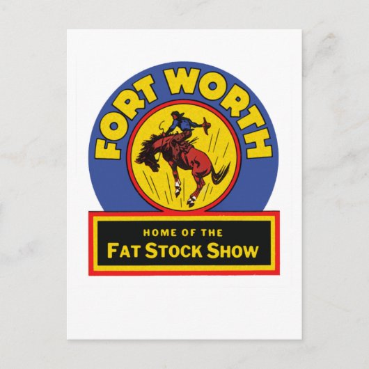 Fort Worth Fat Stock Show Briefkaart (Voorkant)